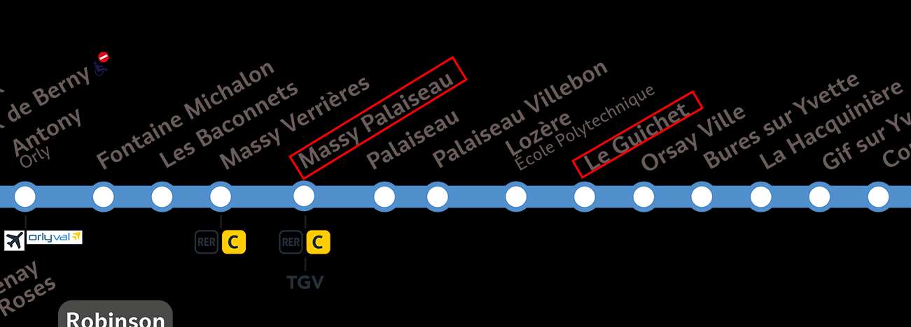 Plan du RER B